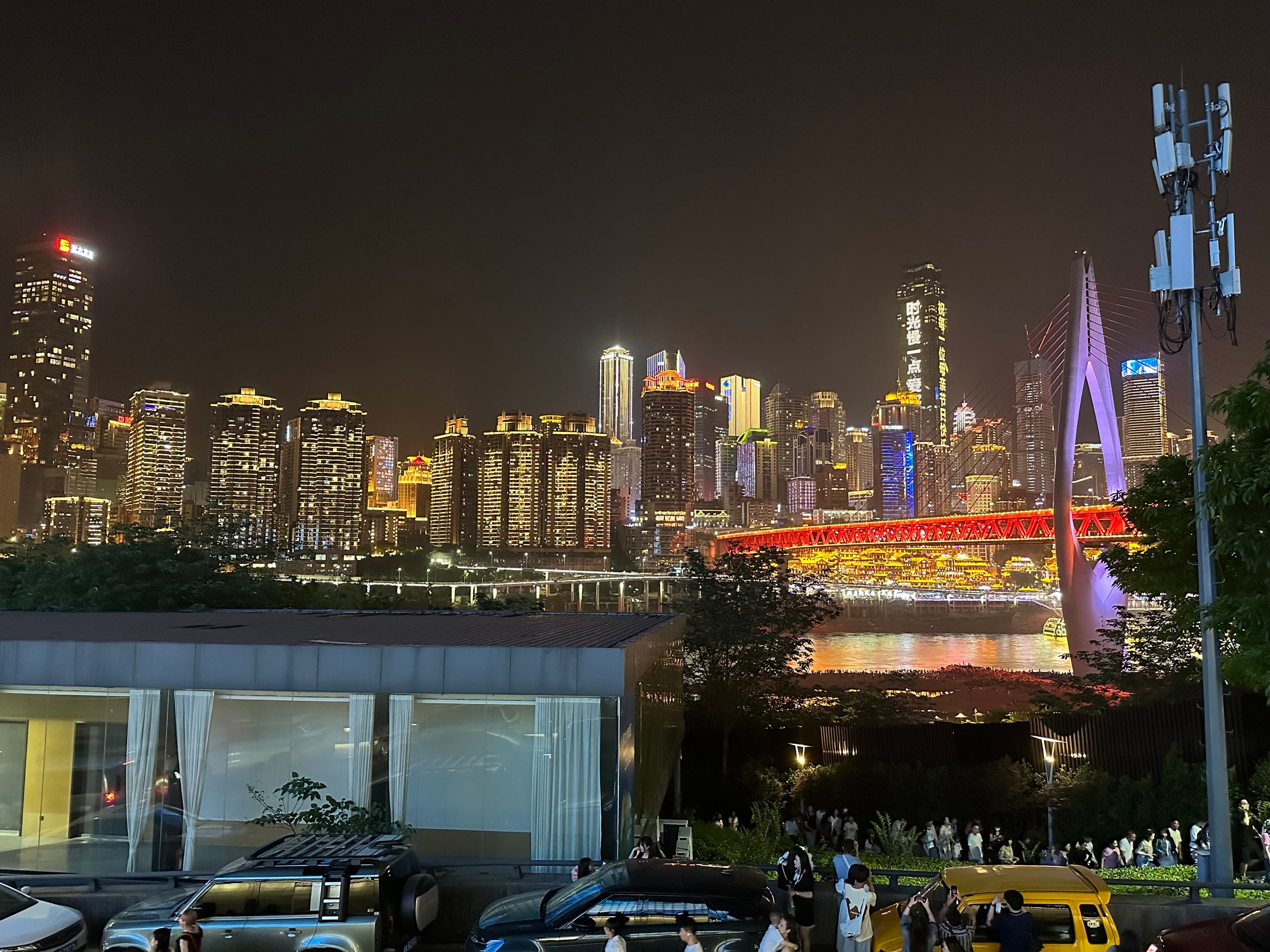 Night view across Chongqing Liangjiang New Area